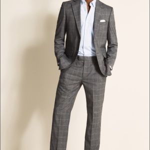 Express Men’s Complete Gray Suit, Slim Fit